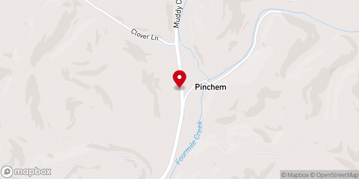 Map showing location of Antioch Christian Church (Winchester, Kentucky)