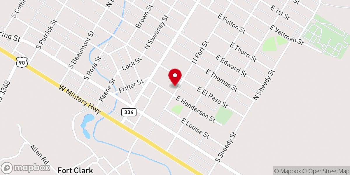Map showing location of St Andrew’s Episcopal Church