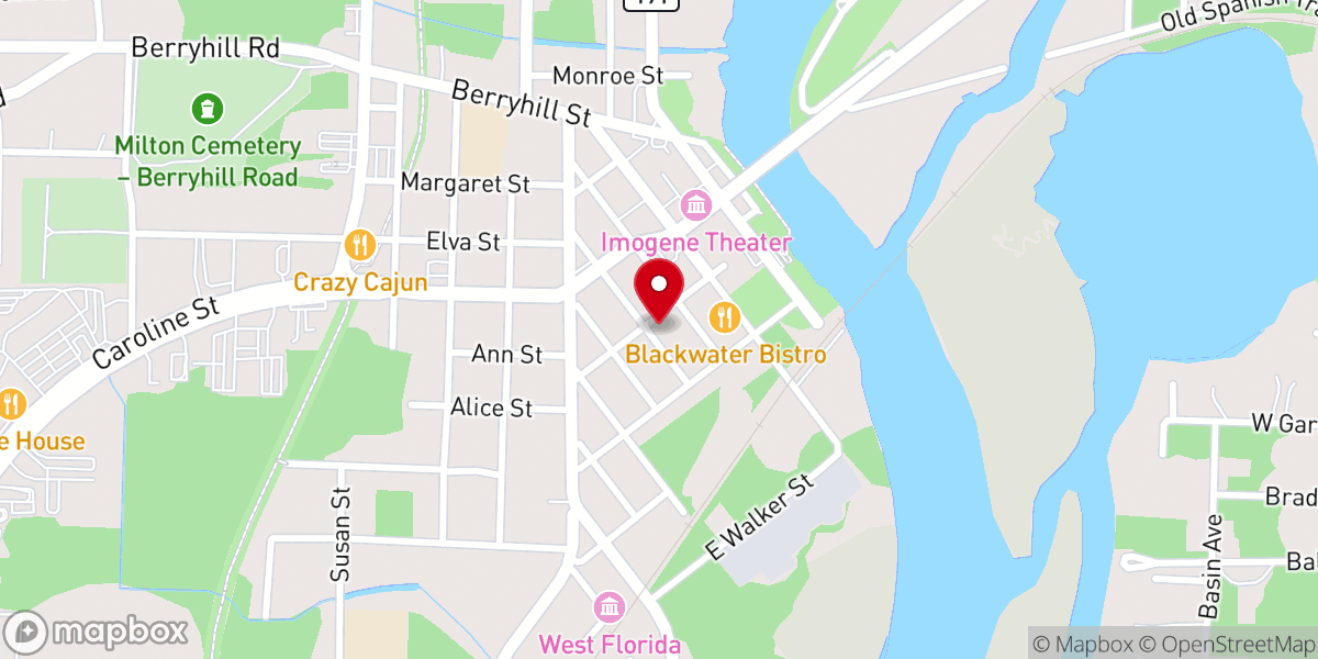Map showing location of St Mary's Episcopal Church