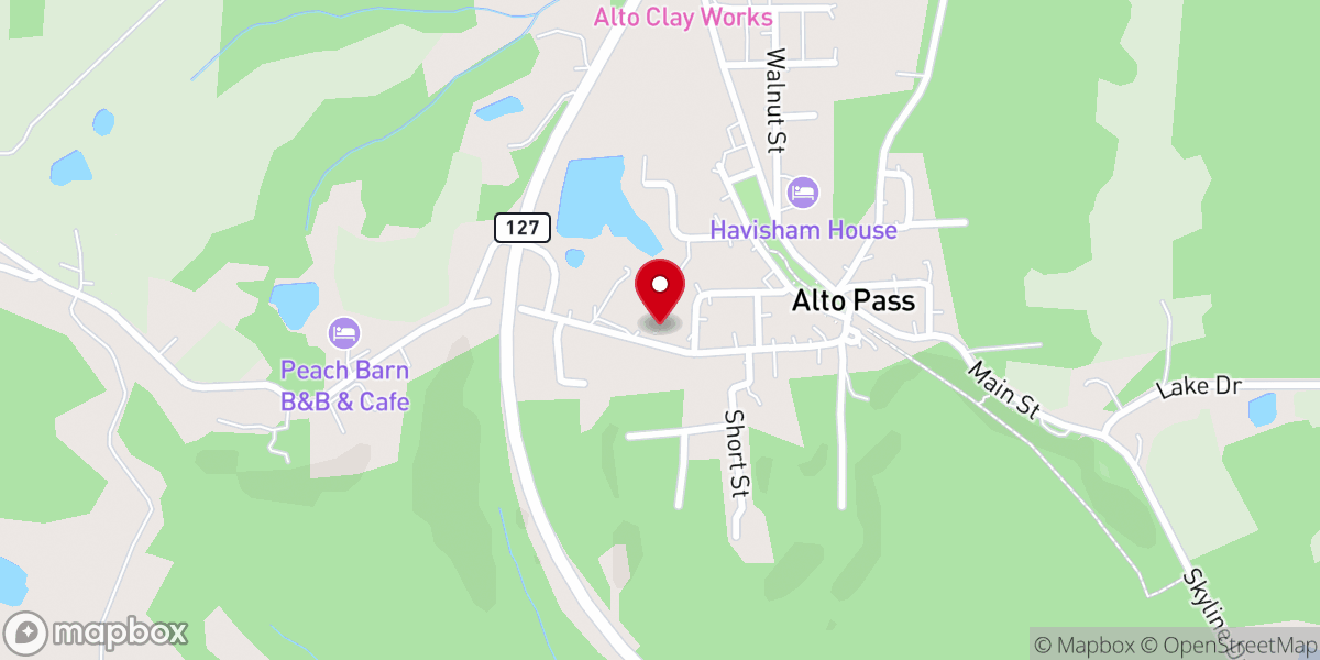 Map showing location of Alto Pass Pentecostal Church