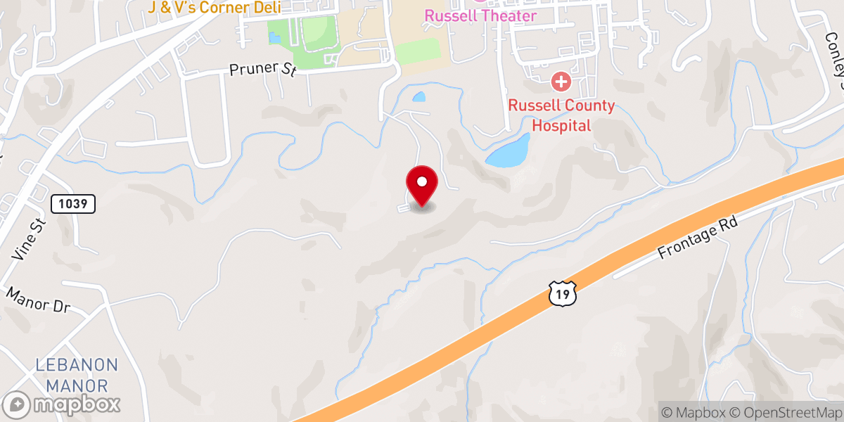 Map showing location of Cedar Pointe Baptist Church