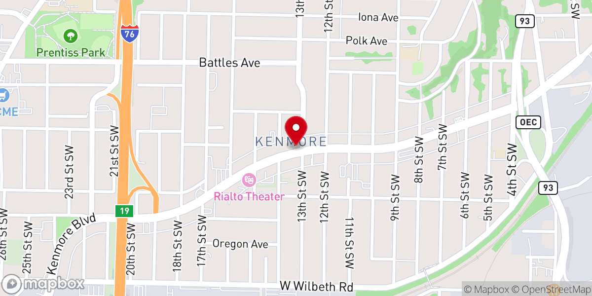 Map showing location of Streetlight Community Church