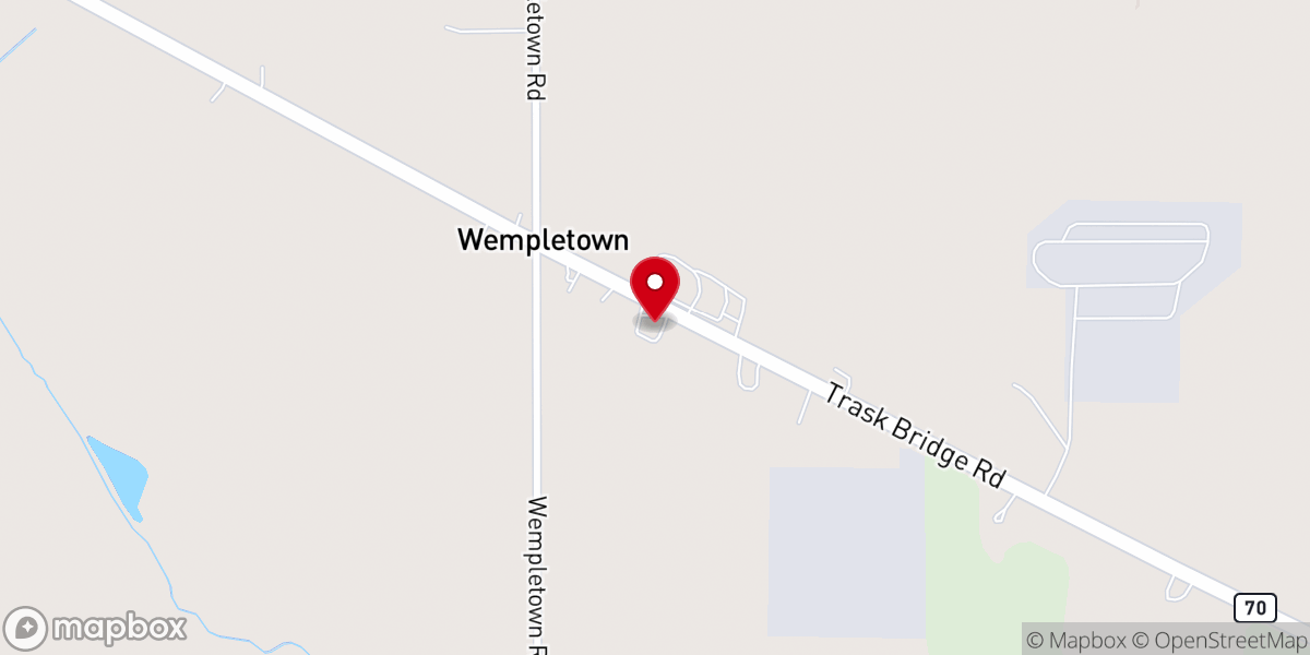 Map showing location of Burritt Community Church