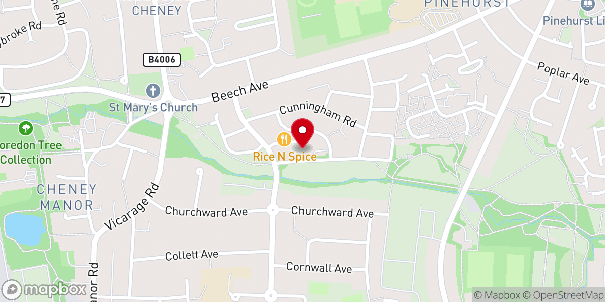 Map showing location of St Mary's Catholic Church