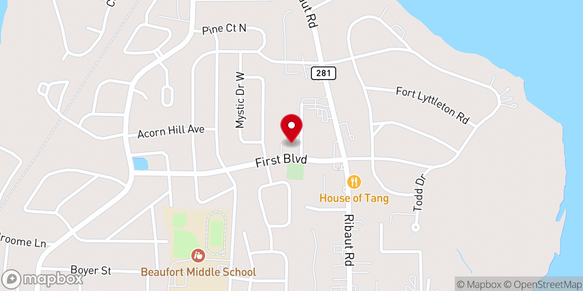 Map showing location of Cornerstone Christian Church