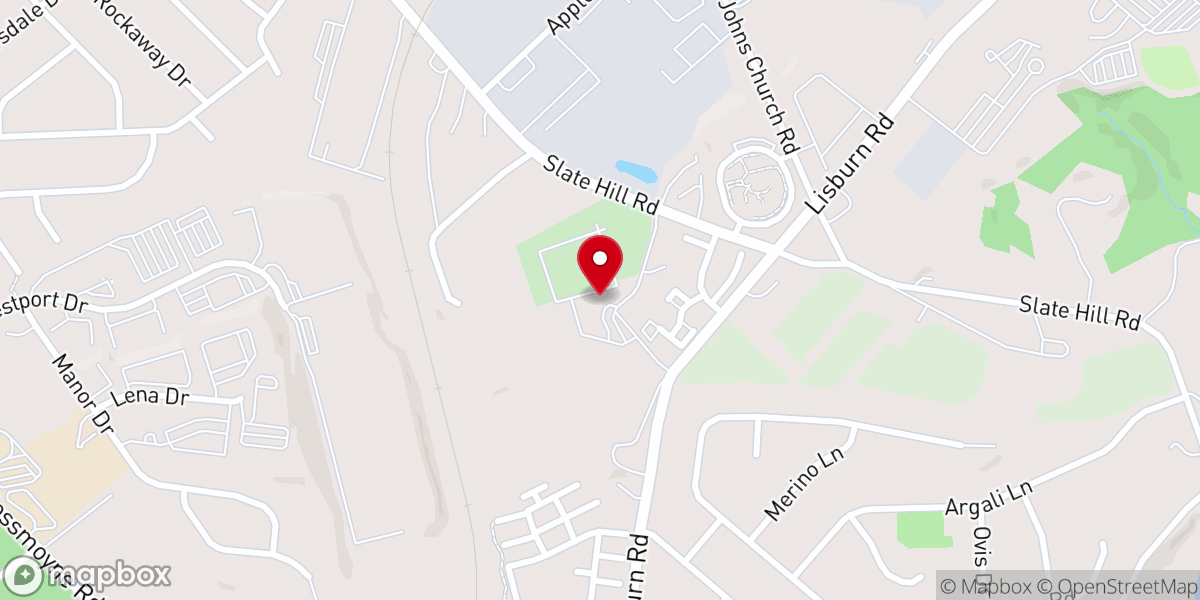 Map showing location of Slate Hill Mennonite Church