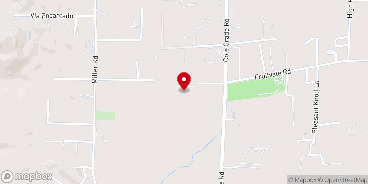 Map showing location of Valley Center Community Church