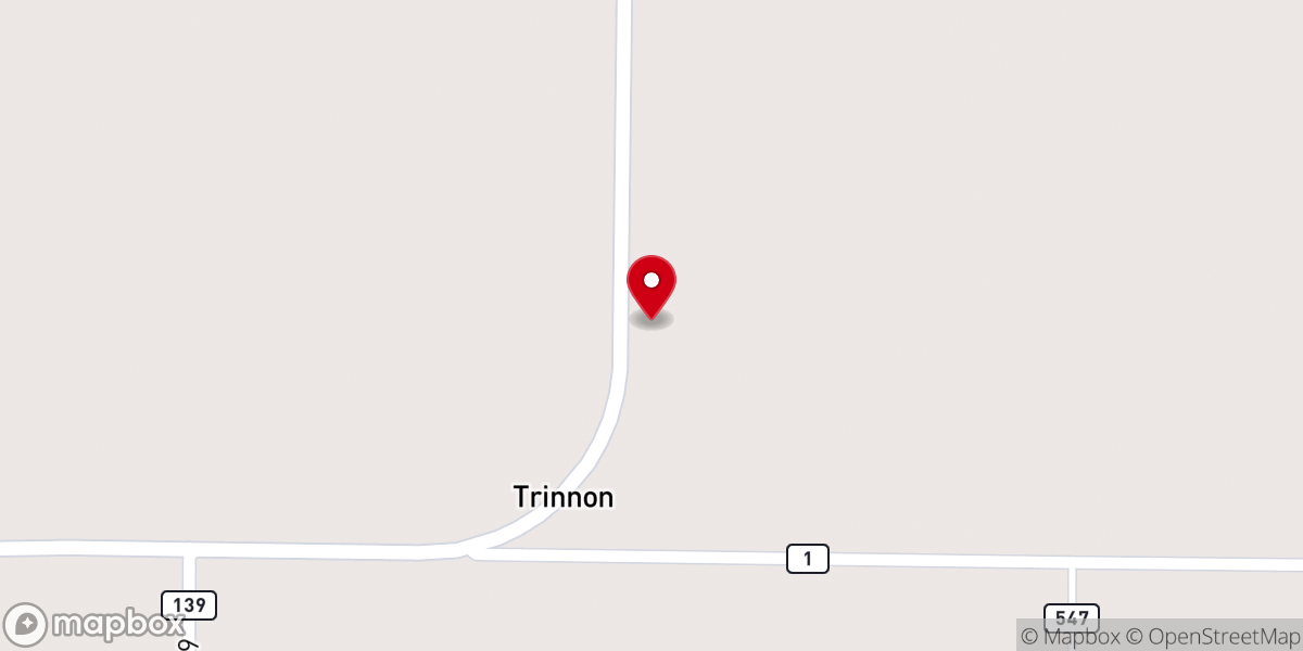 Map showing location of Shady Grove Baptist Church