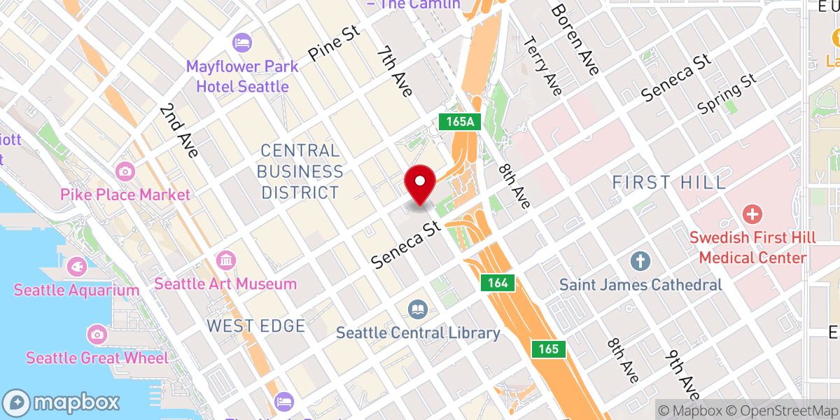 Map showing location of Plymouth Church United Church of Christ