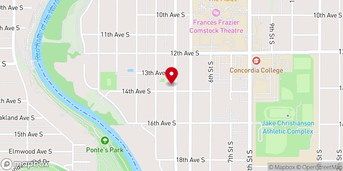 Map showing location of Evangelical Lutheran Church