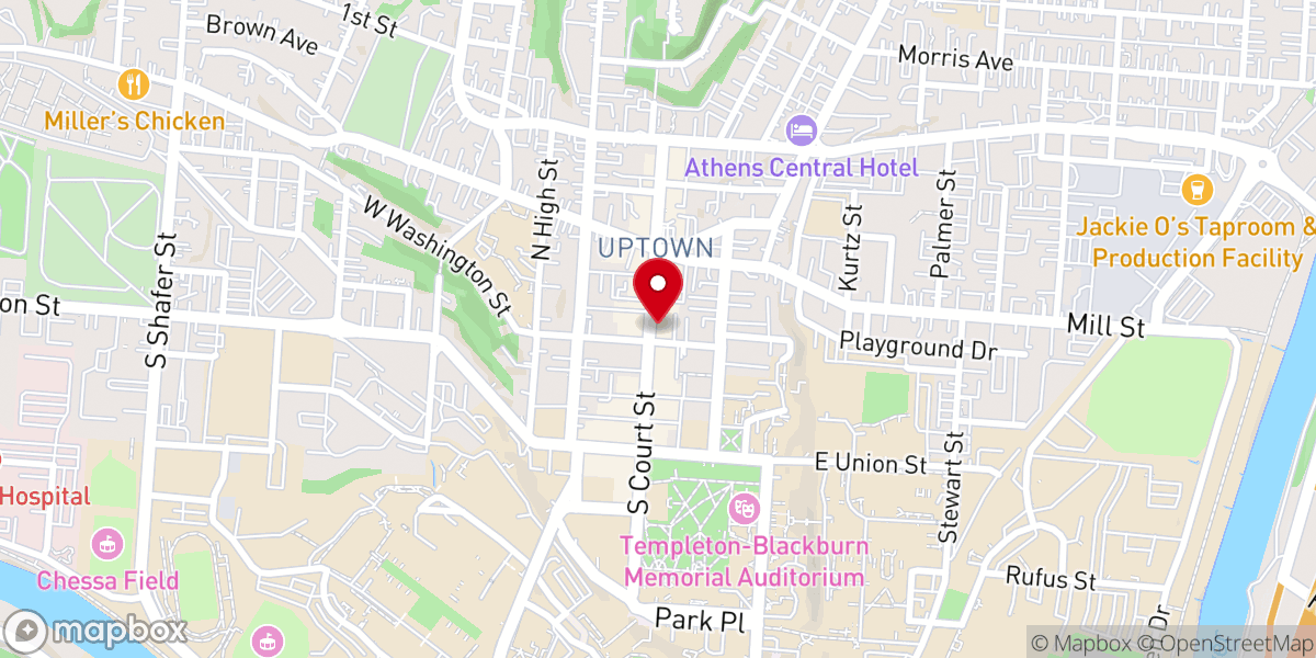 Map showing location of First Presbyterian