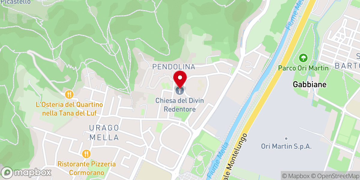Map showing location of Parrocchia Divin Redentore