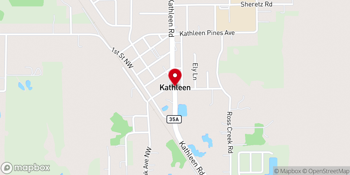 Map showing location of Kathleen