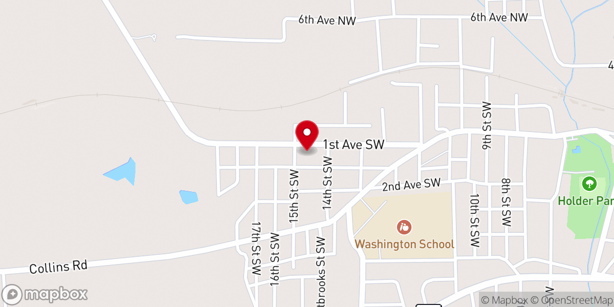 Map showing location of Beulah Missionary Baptist Church