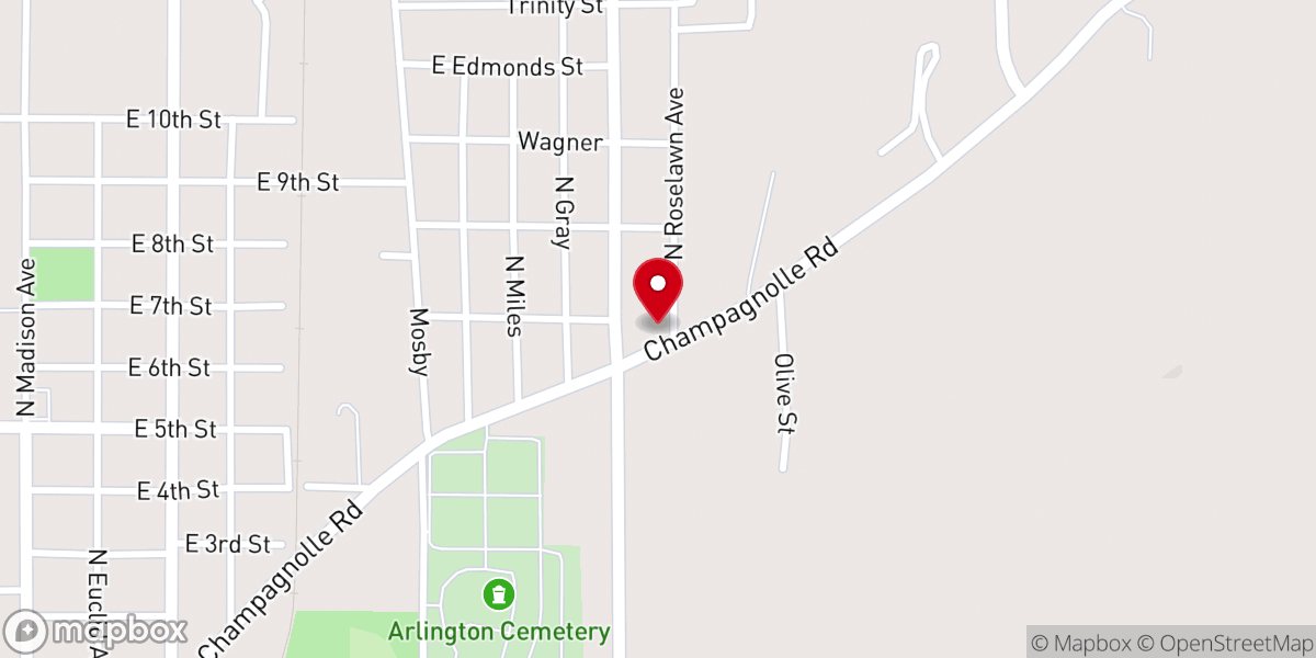 Map showing location of Grace Bible Church