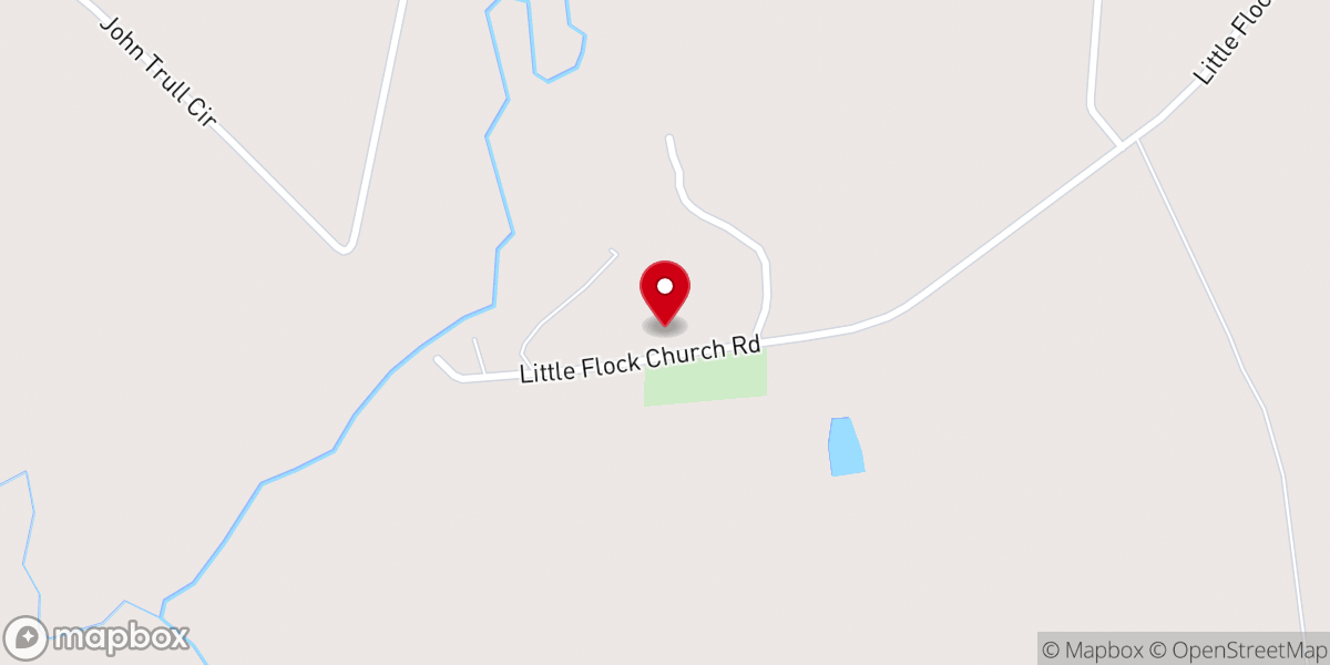 Map showing location of Little Flock Primitive Baptist Church