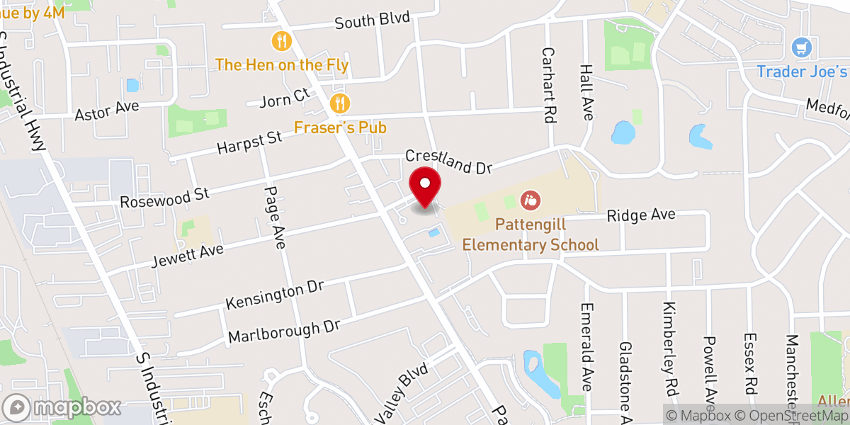 Map showing location of Saint Clare of Assisi Episcopal Church