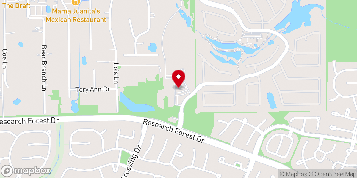 Map showing location of The Woodlands 1st Ward, The Church of Jesus Christ of Latter-day Saints