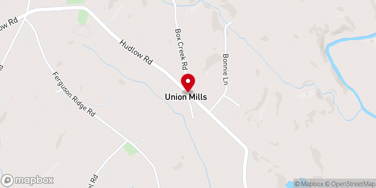 Map showing location of Union Mills