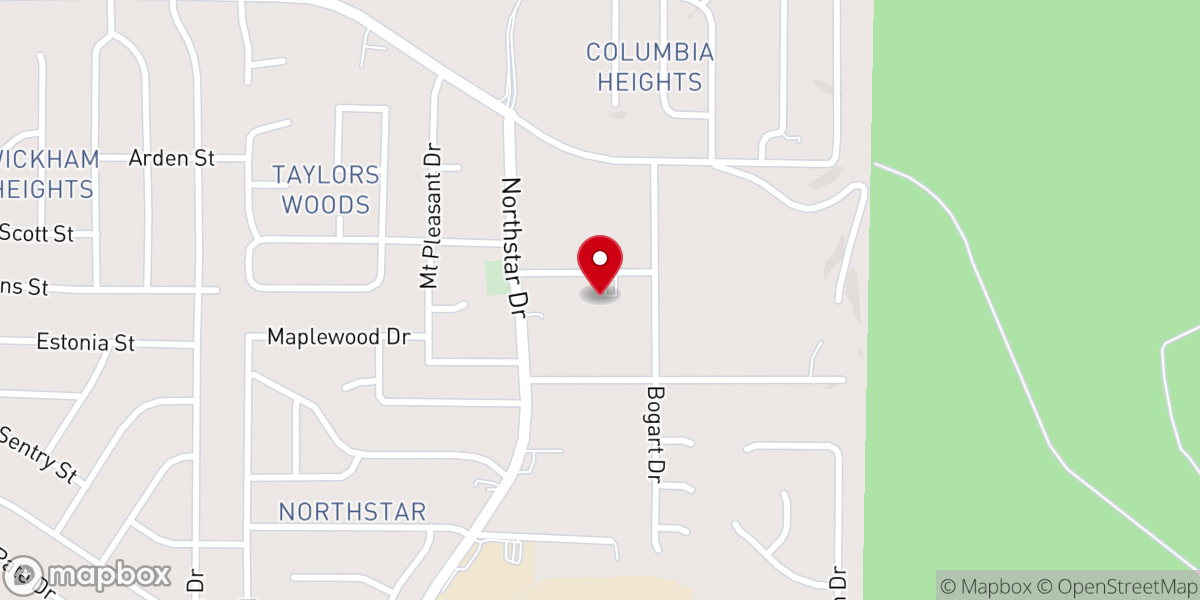 Map showing location of St. James Missionary Baptist Church