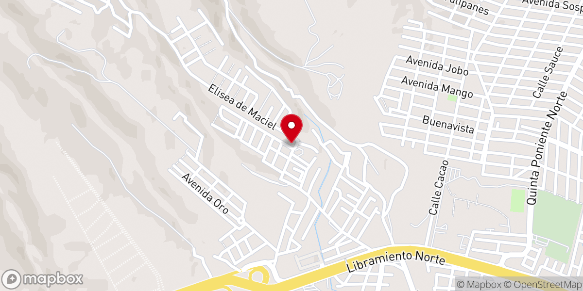 Map showing location of Iglesia Cristiana Independiente Pentecostes Monte Sinai