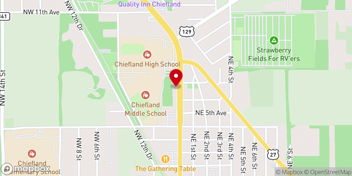 Map showing location of Fernwood Flowers