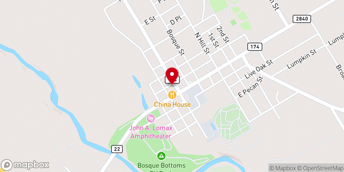 Map showing location of Calvary Family Worship Center