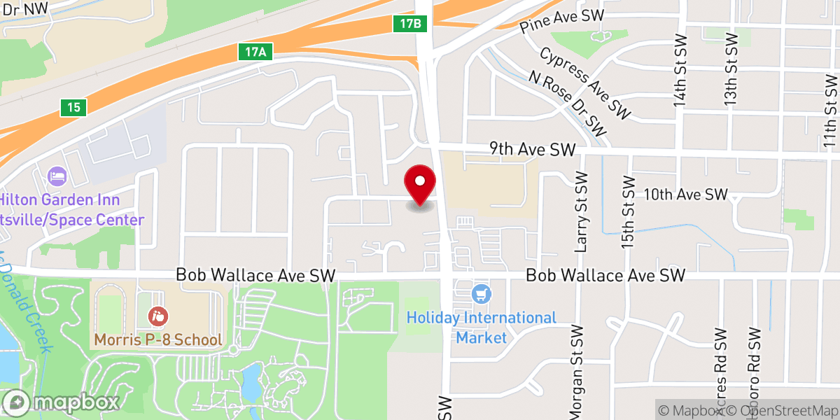Map showing location of Jordan Park Church of Christ