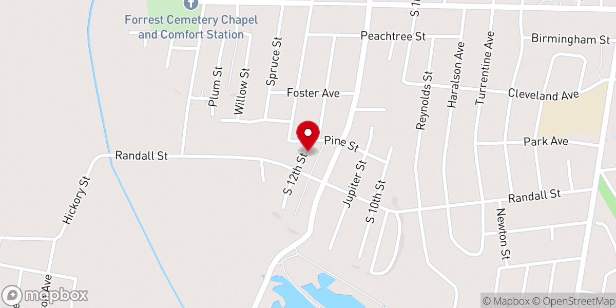 Map showing location of Unity Missionary Baptist Church