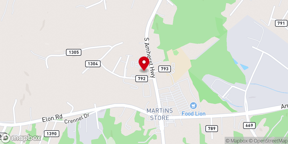 Map showing location of Northminster Presbyterian Church