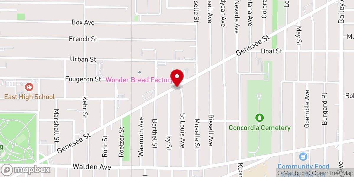 Map showing location of First Hope Baptist Church