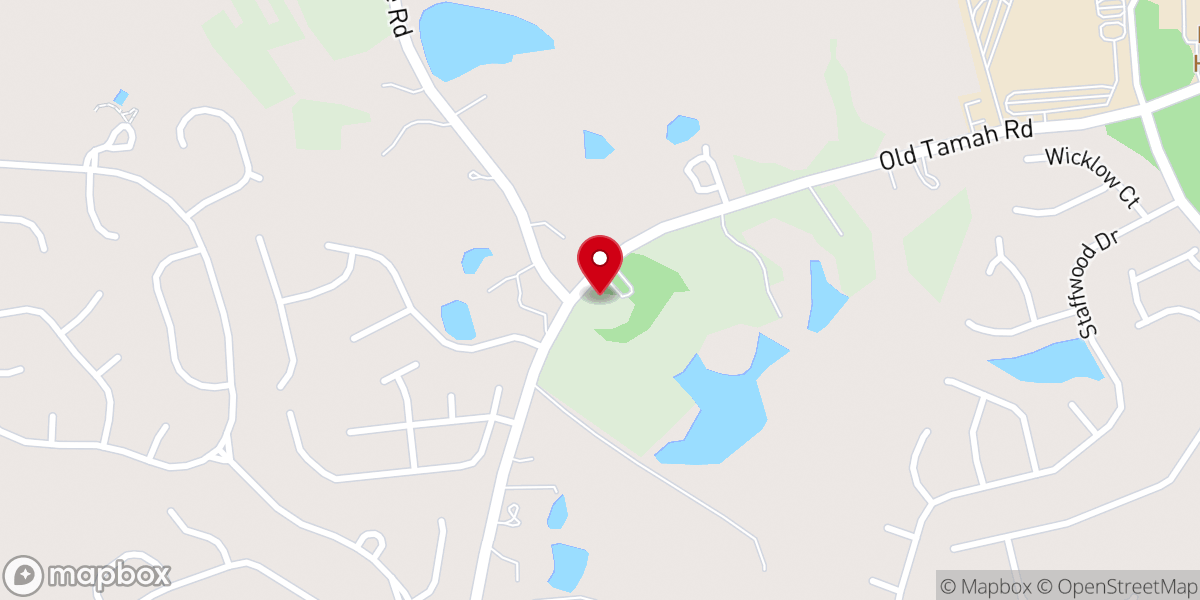 Map showing location of New Hope Lutheran Church