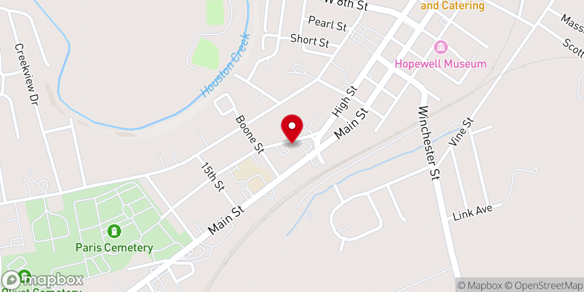 Map showing location of High Street Church of Christ