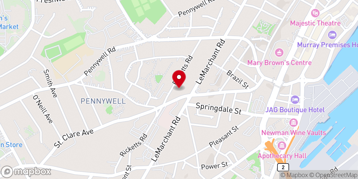 Map showing location of Church of the Good Samaritan