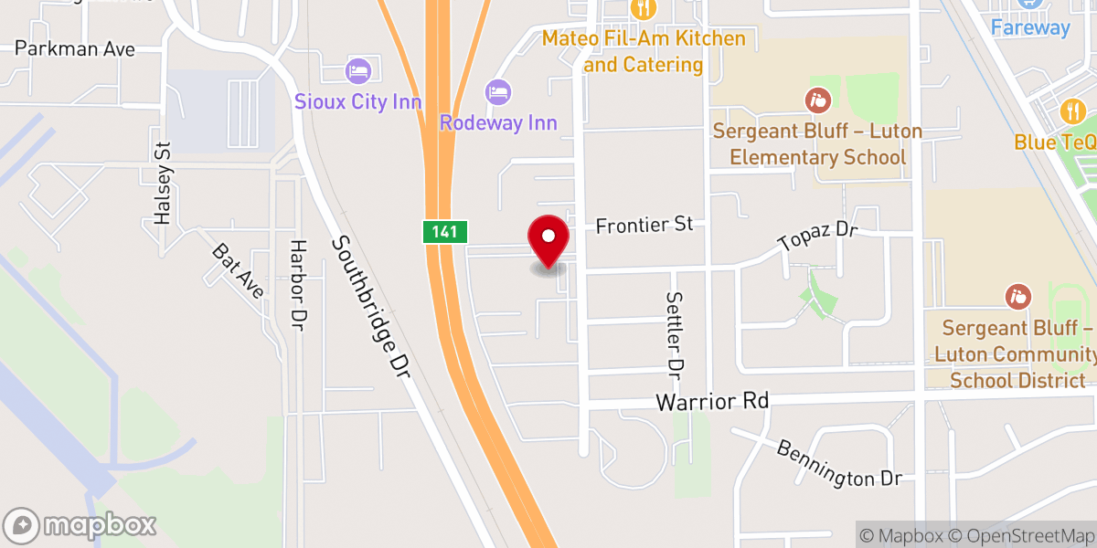 Map showing location of Harvest Church Sergeant Bluff