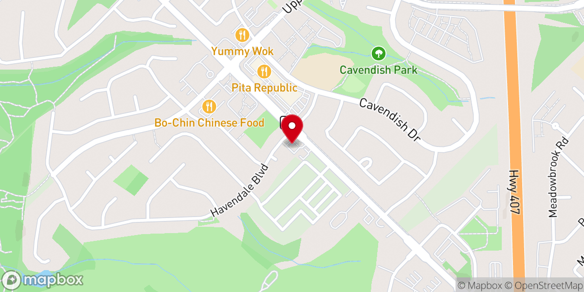 Map showing location of Brant Hills Presbyterian Church