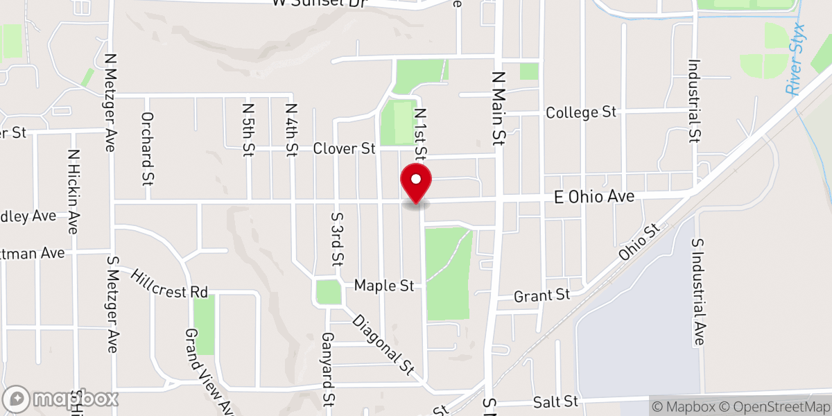 Map showing location of St Anne Catholic Church