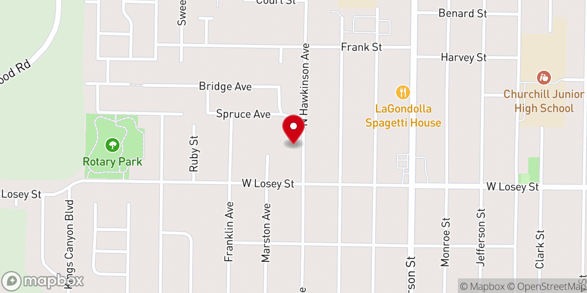Map showing location of Harmony Baptist Church