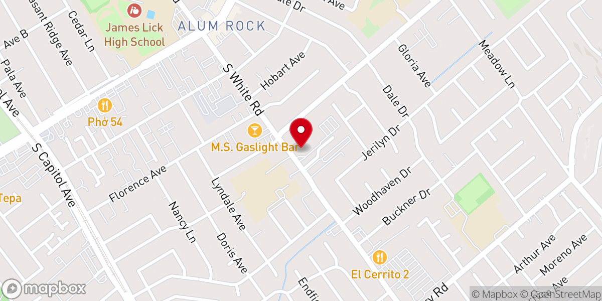 Map showing location of White Road Baptist Church