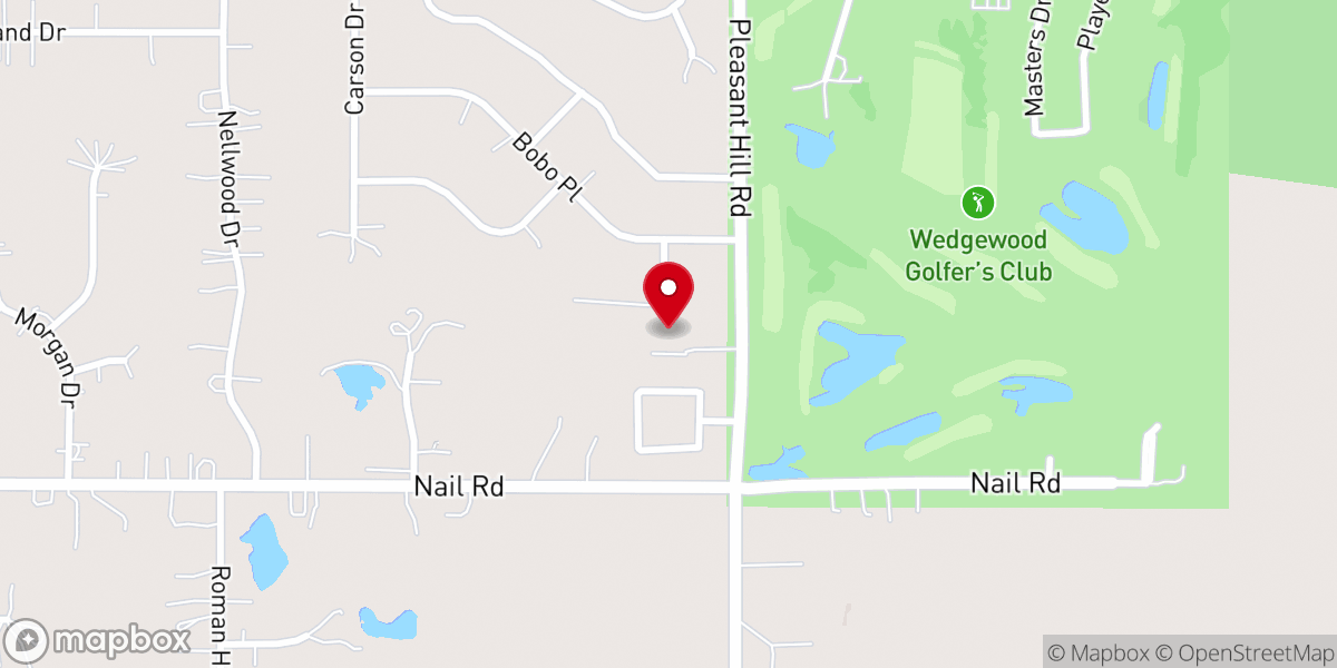 Map showing location of New Beginnings Baptist Church