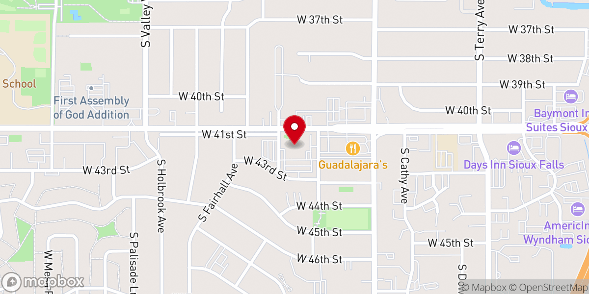 Map showing location of Peace Lutheran Church ELCA
