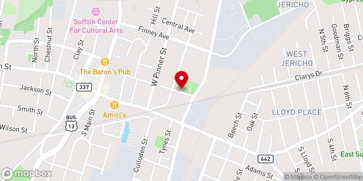 Map showing location of Salvation Army
