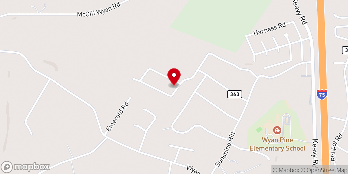 Map showing location of Sunshine Hills Church