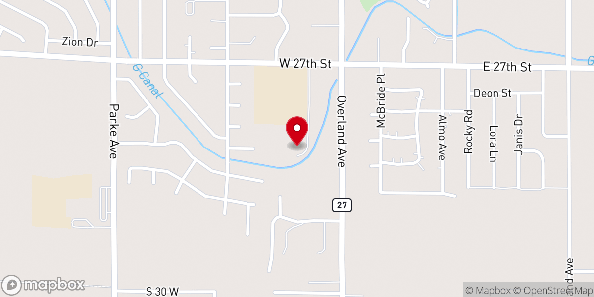 Map showing location of Mountain View Christian Center-Assembly of God