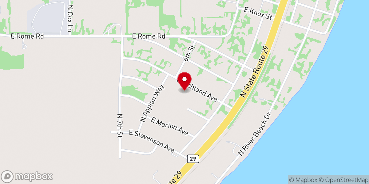 Map showing location of Richland Bridge SDA Church