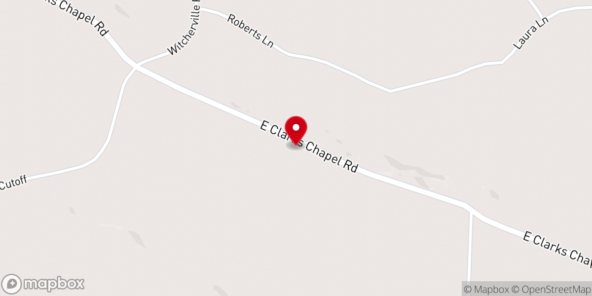 Map showing location of Clarks Chapel