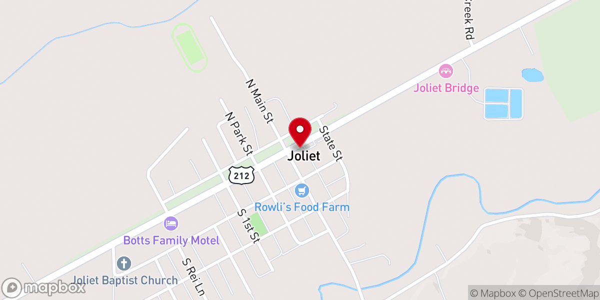 Map showing location of Saint Johns Catholic Church
