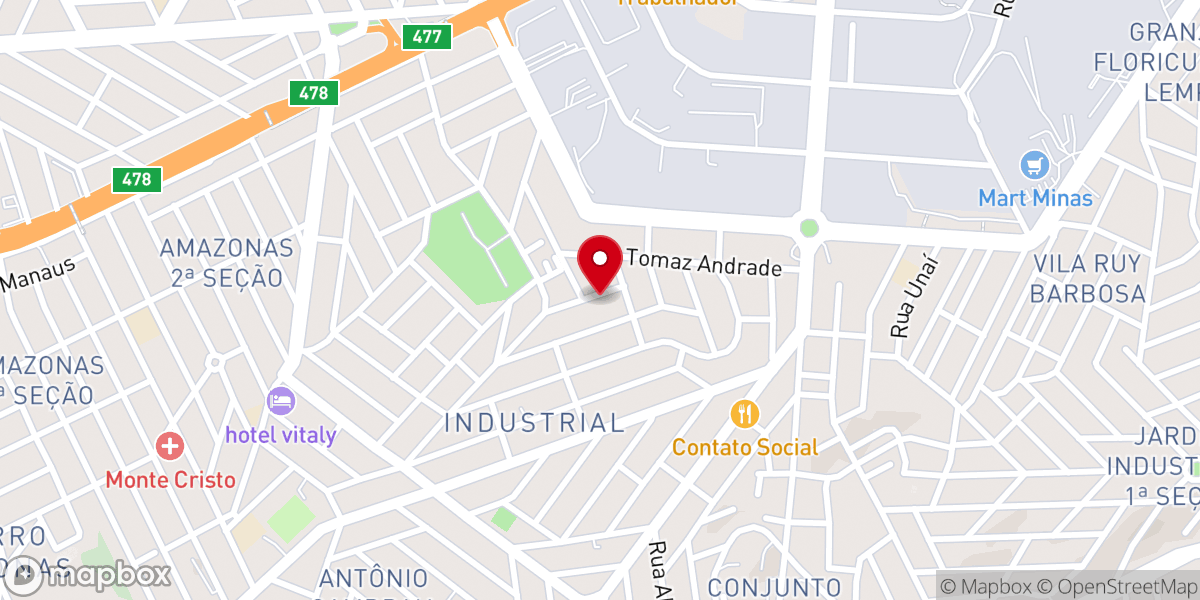 Map showing location of Igreja Batista das Alterosas