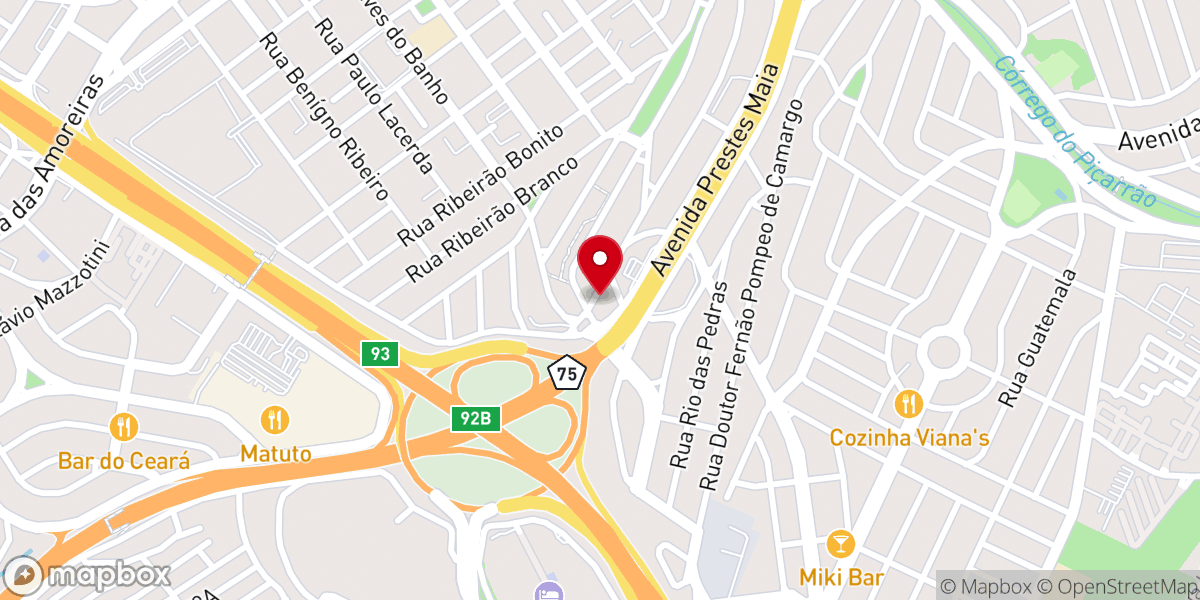 Map showing location of Primeira Igreja Batista do Sétimo Dia de Campinas