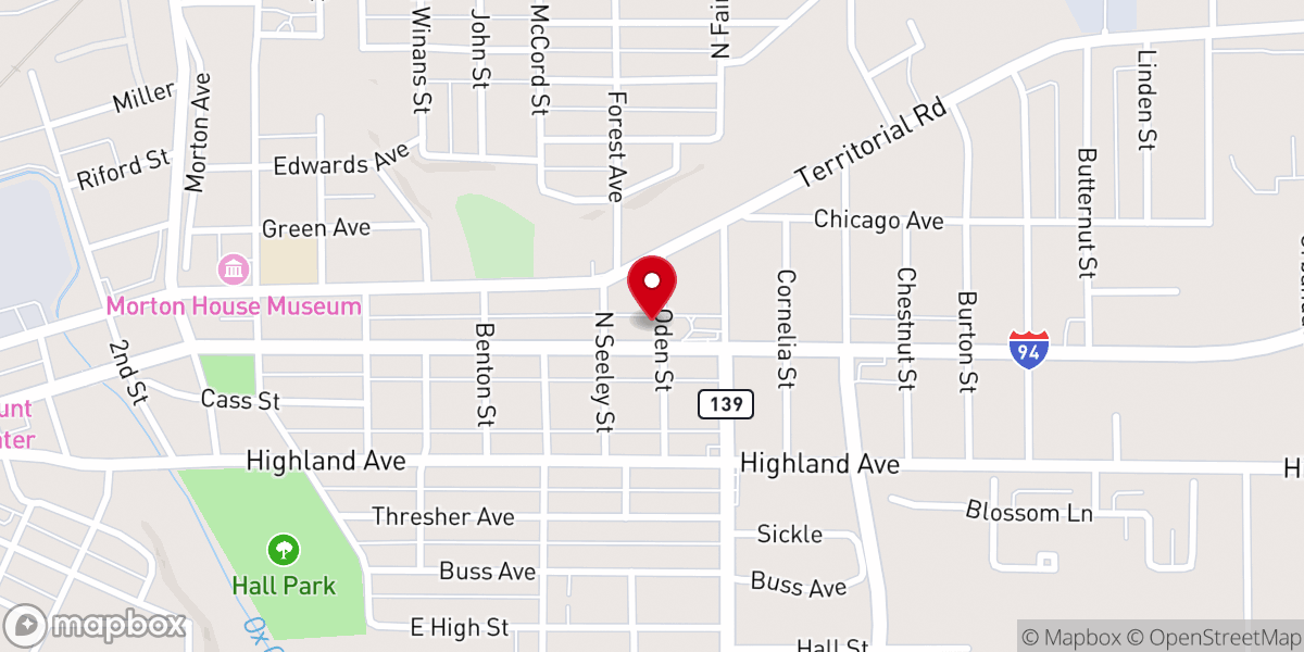 Map showing location of New Covenant Community Baptist Church